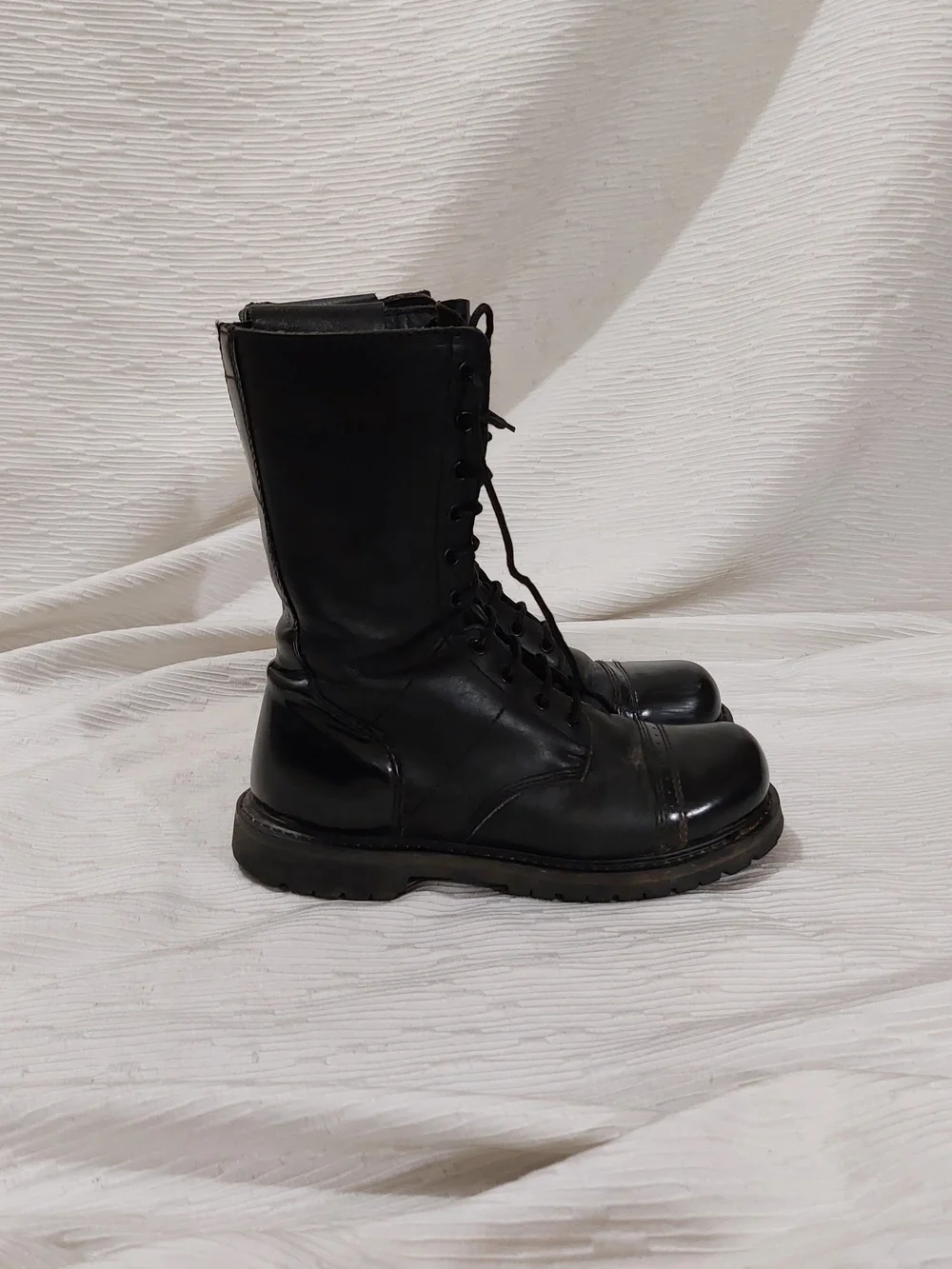 Bates Black Leather Lace-Up Tactical Boots Size 7